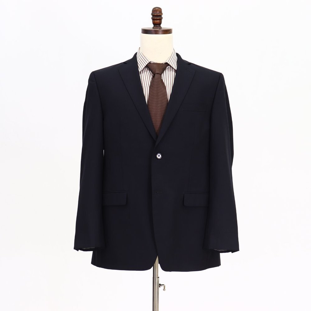 DKNY 42R Navy Solid 2-Button Sport Coat Blazer Jacket O740